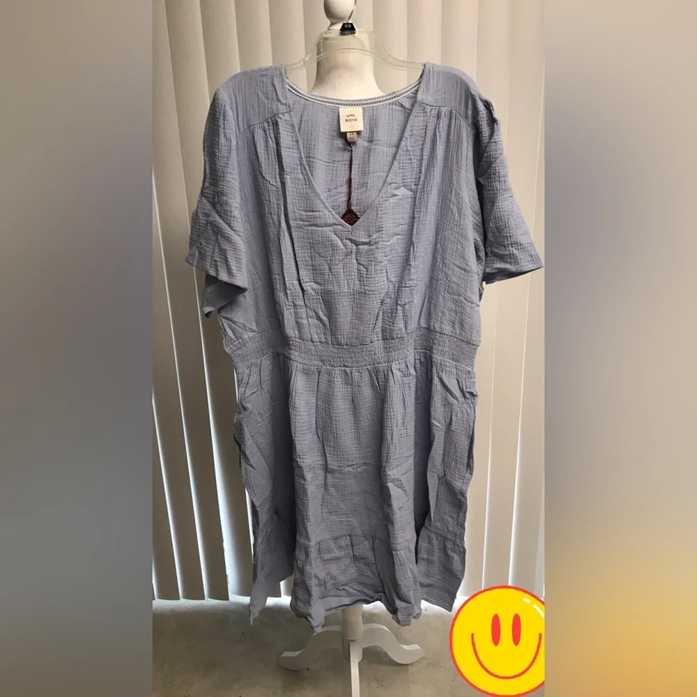 Knox Rose Dress Powder Blue 2X - Picture 2 of 7